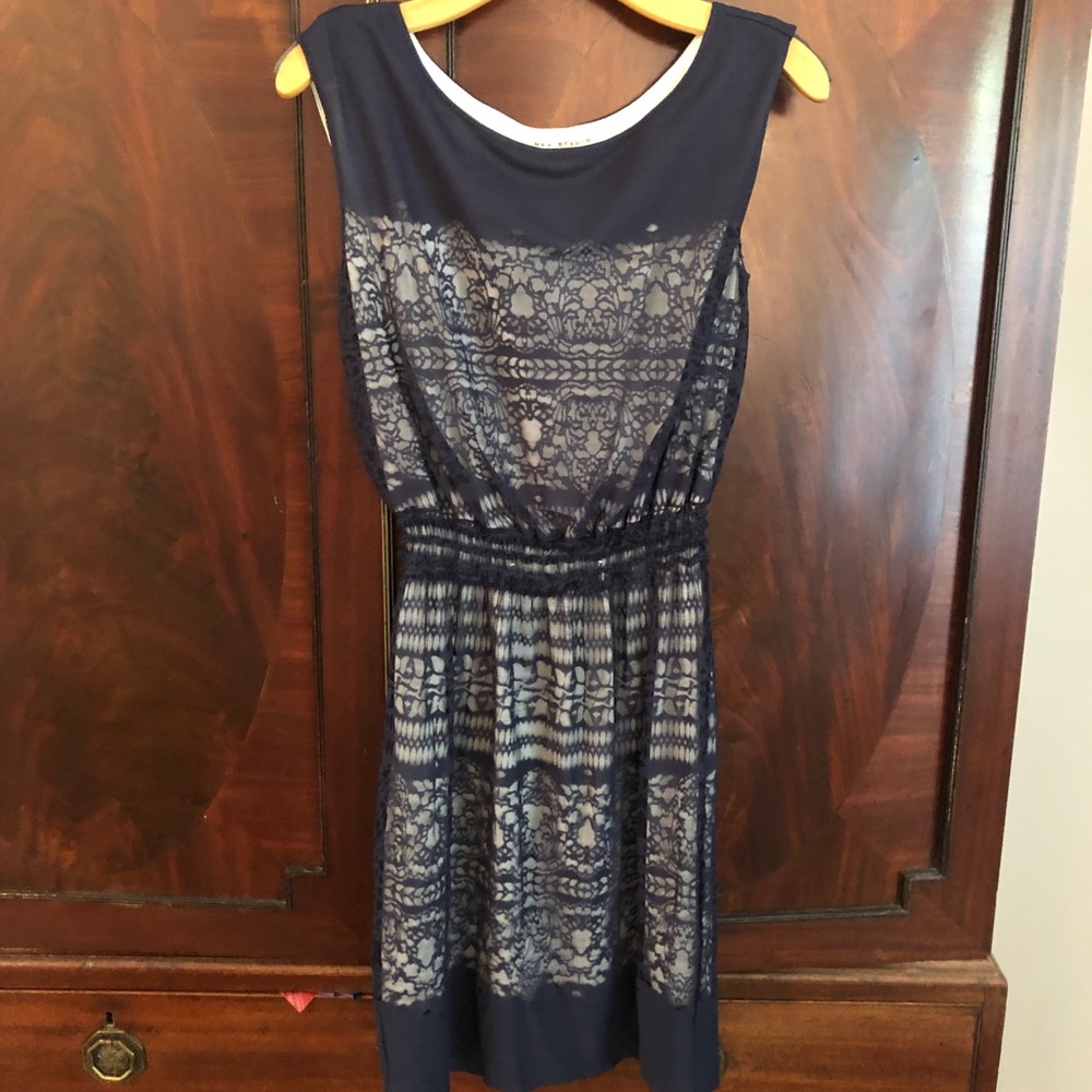 Max studio navy dress sz xs